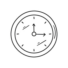 Time line doodle icon with white background vector stock illustration