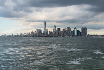 Obraz premium cityscape panorama of Manhattan Financial District and Lower Manhattan, New York City, USA