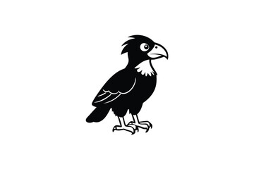 Fototapeta premium crow on a white background