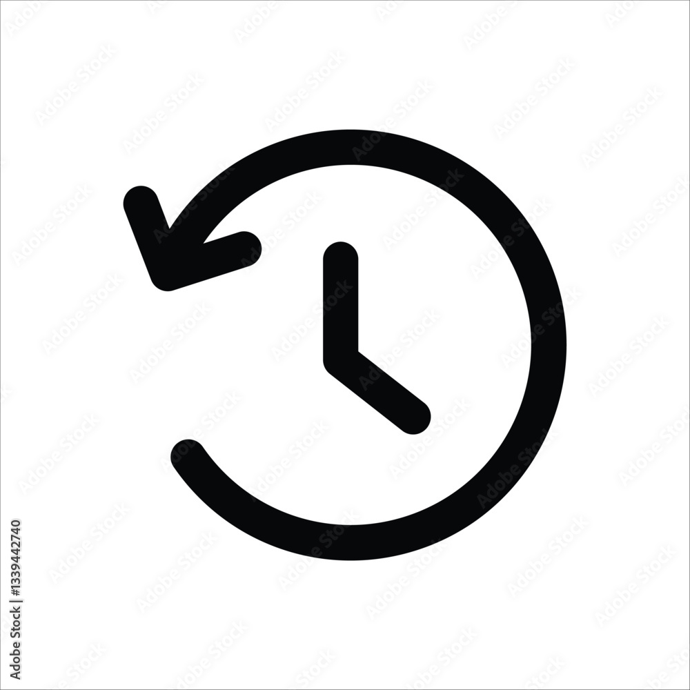 Wall mural an icon representing clockwise rotation or refresh.