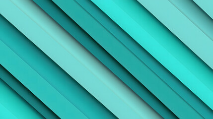 Obraz premium Abstract Geometric Pattern in Teal: A dynamic composition of overlapping diagonal stripes in various shades of teal creates a modern, visually engaging pattern. 
