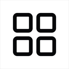 A filled version of the four-square grid icon, offering a different visual style.