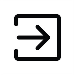 A simple right arrow icon, commonly used to indicate navigation, progression, or next steps.