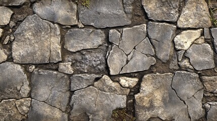 Obraz premium Aged Stone Wall Texture - Rustic Path Design