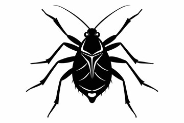 aphid line art silhouette vector illustration