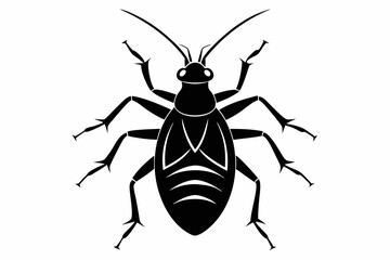 aphid line art silhouette vector illustration