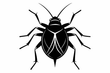 aphid line art silhouette vector illustration