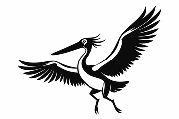 azure kingfisher is flying with two leg line art silhouette vector illustration