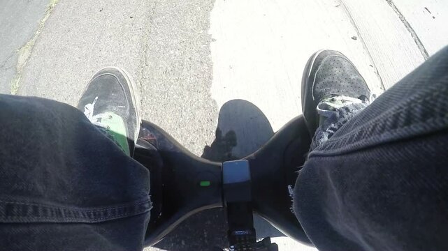 Stepping off Hoverboard