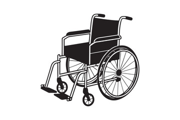 Fototapeta premium Wheelchair silhouette vector