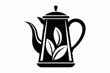  coffee pot line art silhouette vector illustration