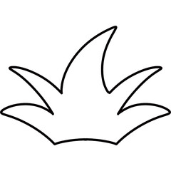 Outline flowers and plants on earth 