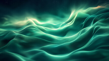 Mystic Oceanic Flow: An abstract depiction of flowing, ethereal turquoise water, evoking a sense of calm and wonder