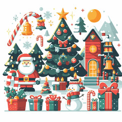 background, christmas, card, illustration, decoration, xmas, greeting, design, winter, white, vector, holiday, celebration, art, banner, happy, merry, tree, abstract, graphic, year, red, season, decem
