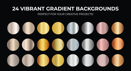 A premium collection of 24 high-resolution gradient backgrounds, ideal for web design, branding, presentations, social media, and digital art.