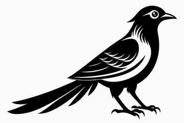 Fototapeta premium ein kuckuck line art silhouette vector illustration
