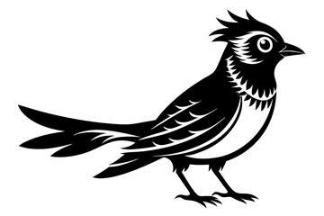 Fototapeta premium ein kuckuck line art silhouette vector illustration
