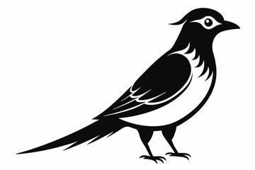 Obraz premium ein kuckuck line art silhouette vector illustration