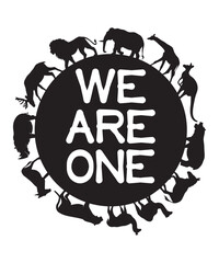 We Are One, Save The Earth T-Shirt Design 2