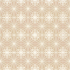 Fototapeta premium Geometric Seamless Pattern. Beige and White Abstract Design