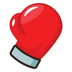 Red Boxing Glove Vector Illustration ? Cartoon, Clipart & Line Art Design.eps