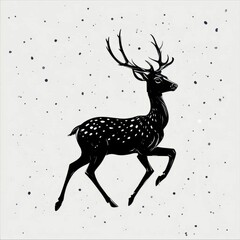 Stylish Deer Illustration A Guide to Creating and Using Elegant Dot-Patterned Art