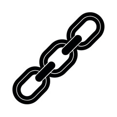 chain links on white background