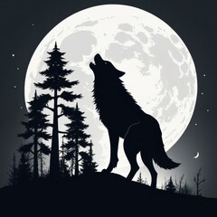 Mystical Wolf Moonlight Illustration A Guide to Creating and Using Forest Night Art