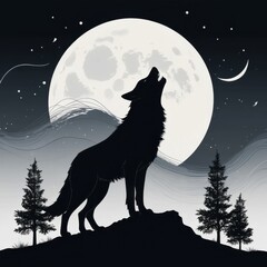 Mystical Wolf Illustration A Guide to Creating and Using Moonlit Forest Art