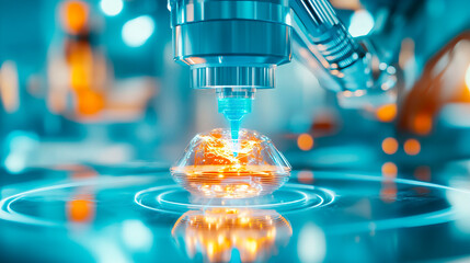 Futuristic nano technology in advanced scientific laboratory setting