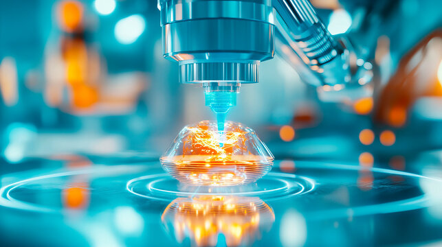Futuristic nano technology in advanced scientific laboratory setting - Powered by Adobe