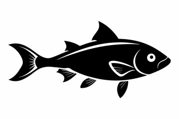 pan gash fish line art silhouette vector illustration