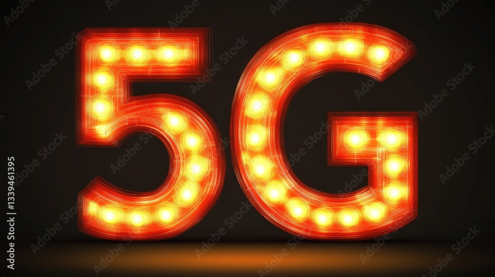 Poster a futuristic g networking concept enabling high-speed mobile communication.