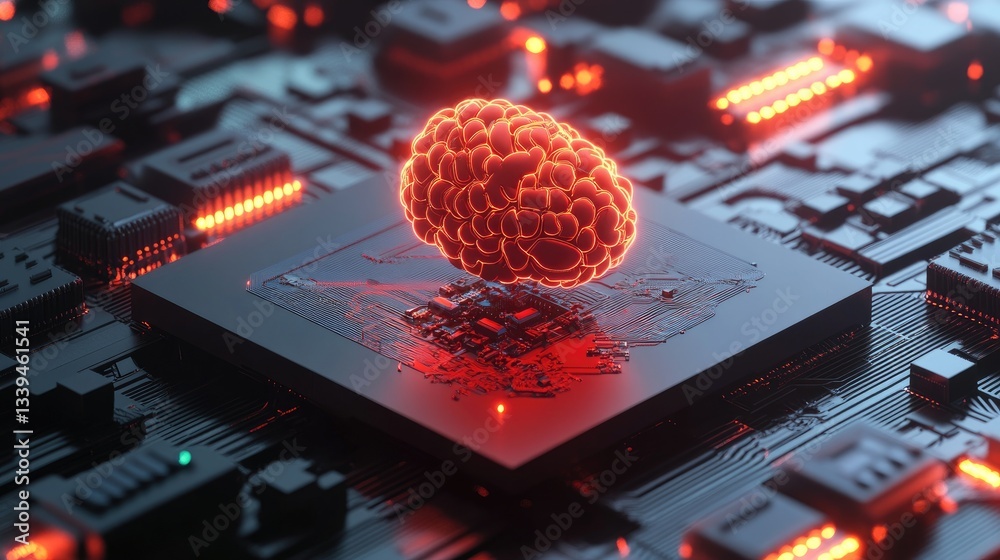 Poster a futuristic ai-driven network security system preventing cyber attacks.