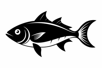 pan gash fish line art silhouette vector illustration