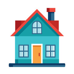 House Vector Illustration - Cartoon, Clipart & Line Art Design for Printable Graphics.eps