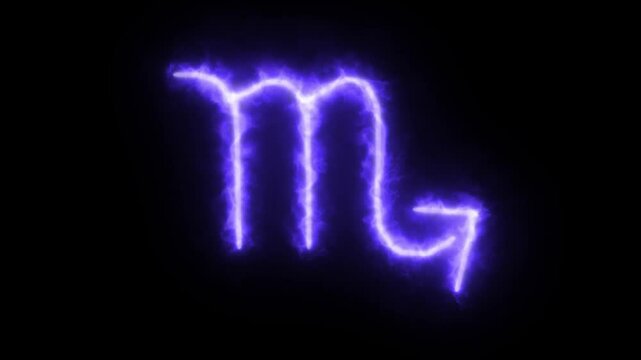 animated symbol of the zodiac sign Scorpio