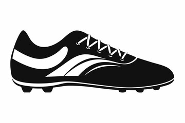 soccer shoe line art silhouette vector illustration