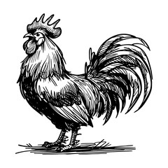 Rooster Vintage Style Vector © Luka