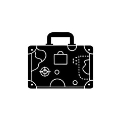 creative details Travel Suitcase Icon vector illustration