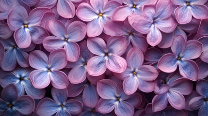 Purple Lilac Flowers on a Blue Background Create a Beautiful Springtime View
