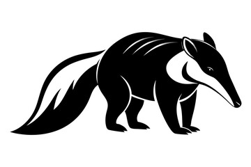 anteater line art silhouette vector illustration