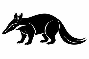 anteater line art silhouette vector illustration