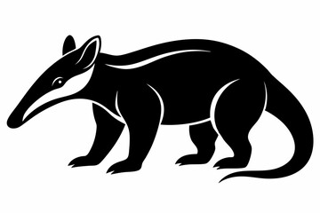 anteater line art silhouette vector illustration