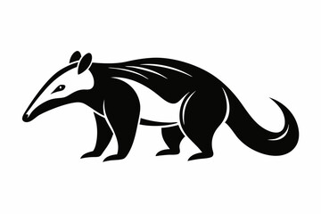 Obraz premium anteater line art silhouette vector illustration