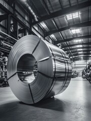 Roll of Steel in Warehouse
