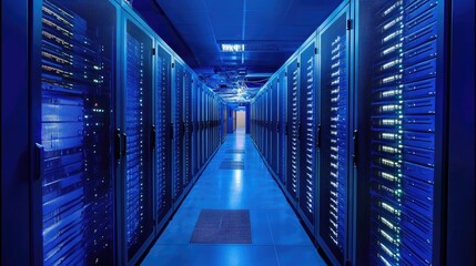 Fototapeta premium A next-gen software-defined networking SDN system optimizing data flow.