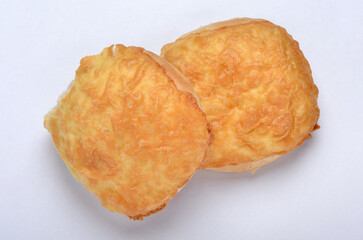 Cheese topped bread rolls