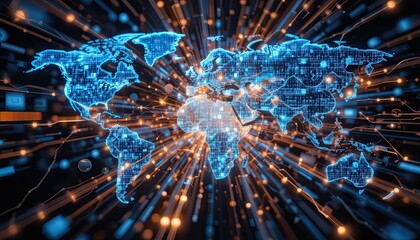 abstract blue background with stars