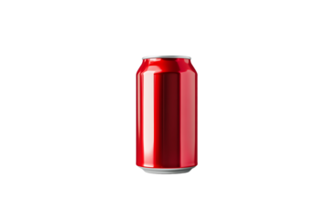 Classic Red Soda Can, Refreshing Beverage for Any Occasion on transparent background